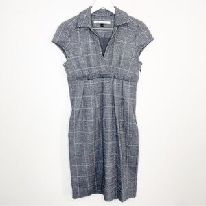 Diane VON FURSTENBERG Bund Wool Blend Short Cap Sleeve Dress Size 4